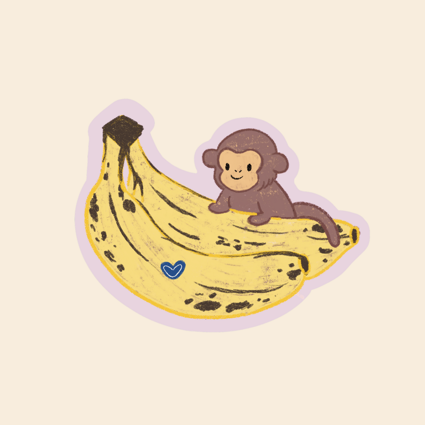 Monkey n Banana Sticker