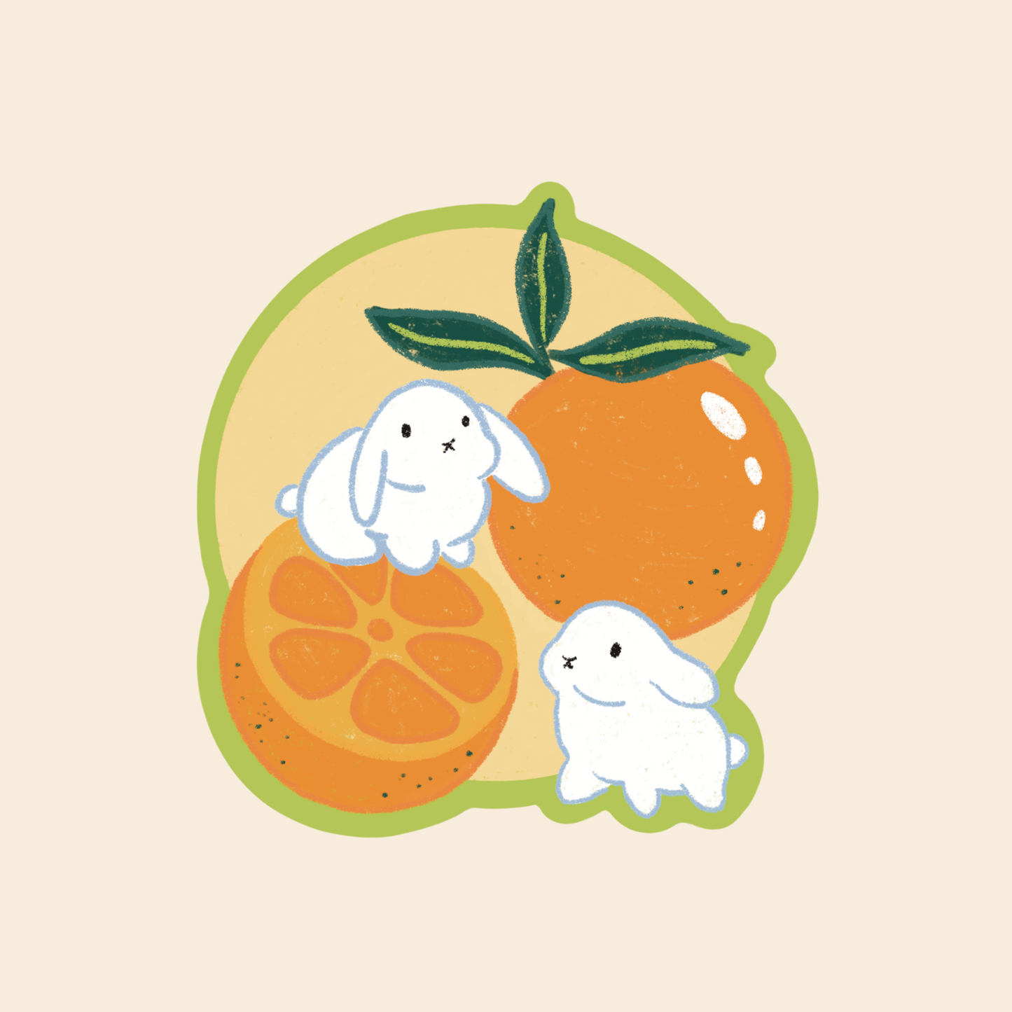 Rabbit n Orange Sticker